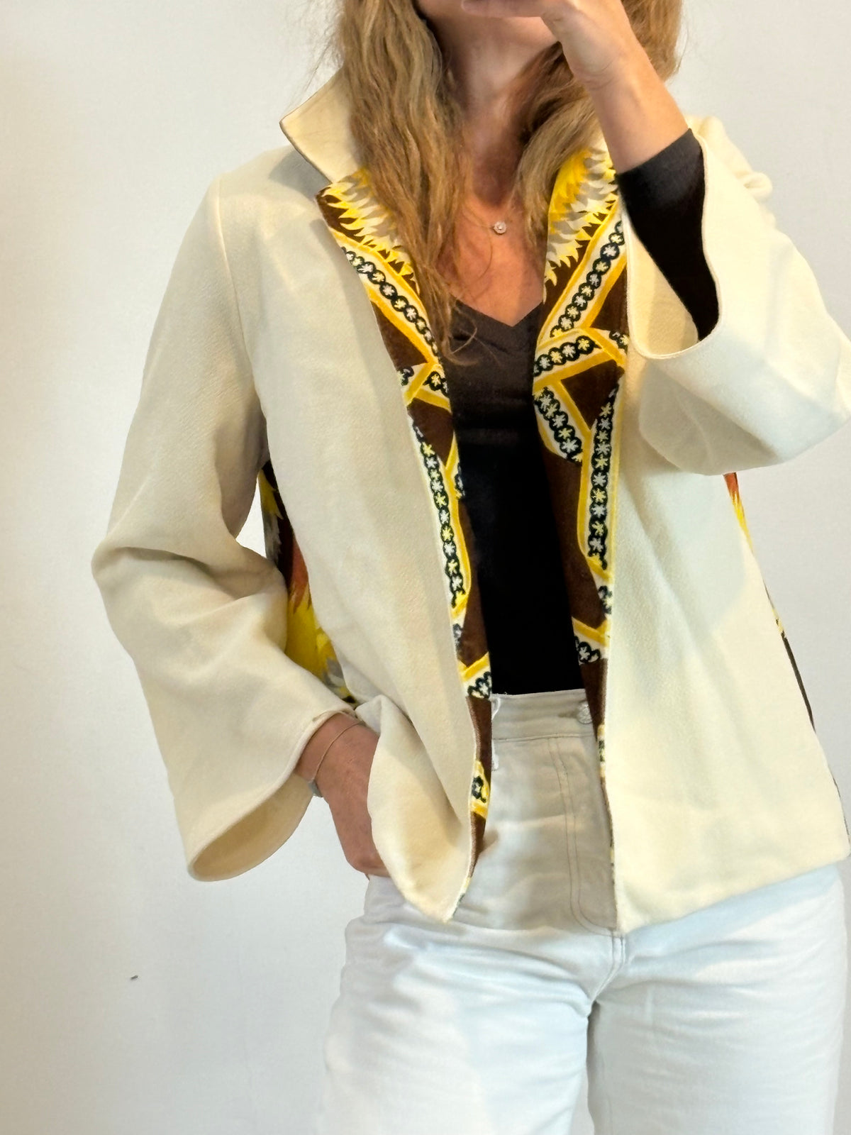 PATRIZIA CAMOZZI. Chaqueta doble textura TU(S/M)
