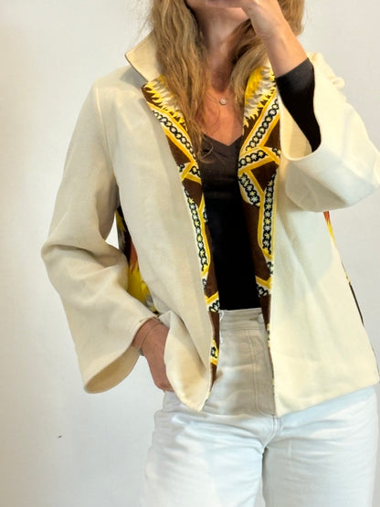 PATRIZIA CAMOZZI. Chaqueta doble textura TU(S/M)
