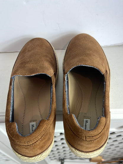 MASSIMO DUTTI. Zapatos piel esparto T.37