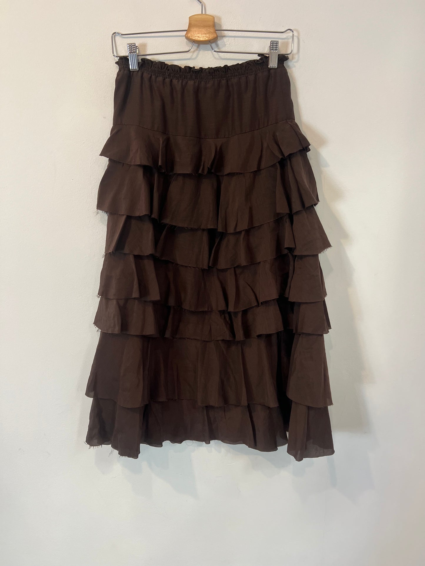 ZARA. Falda midi volantes Collection. T XS