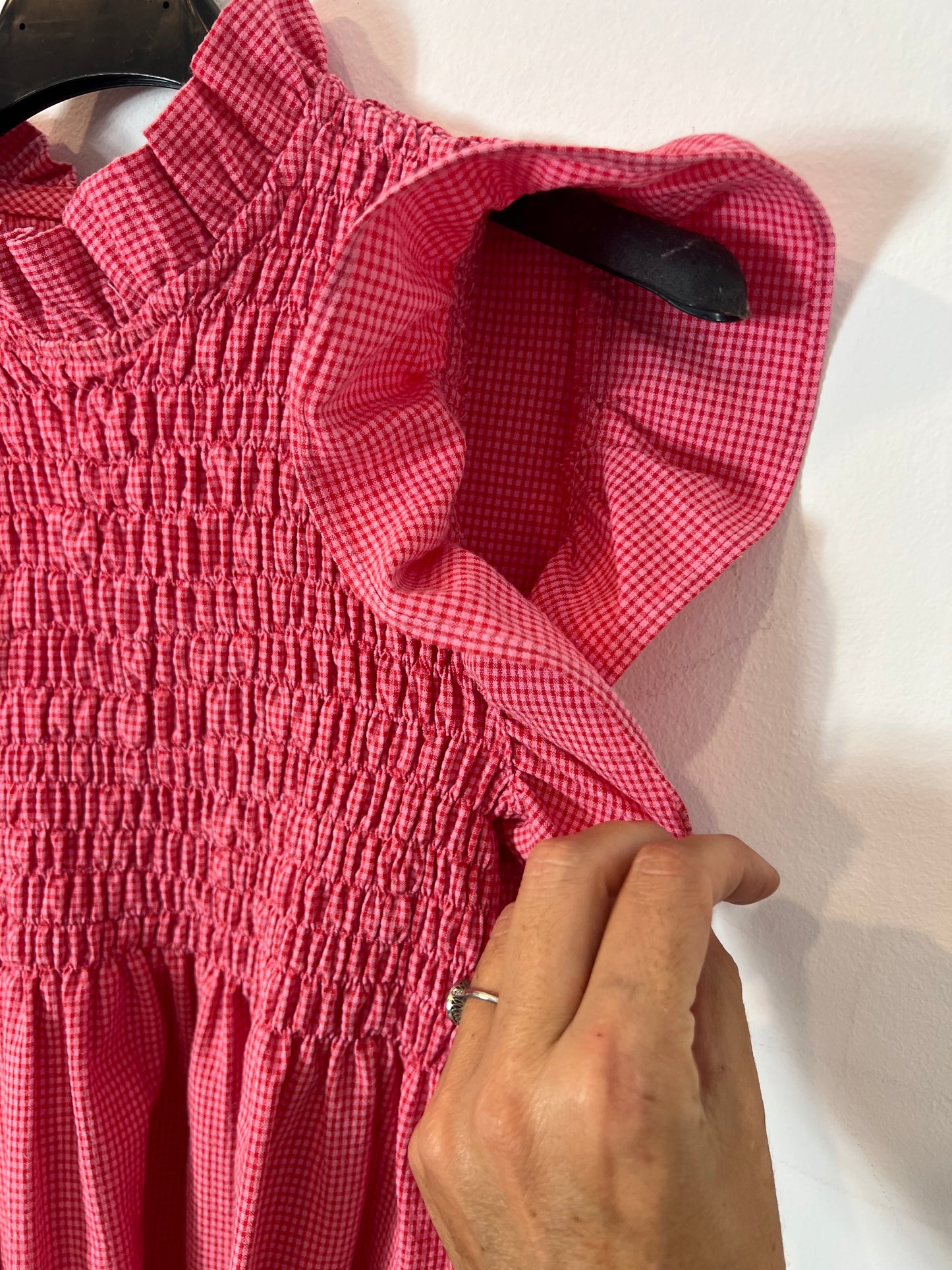 BANOFFEE. Vestido corto cuadros T.s