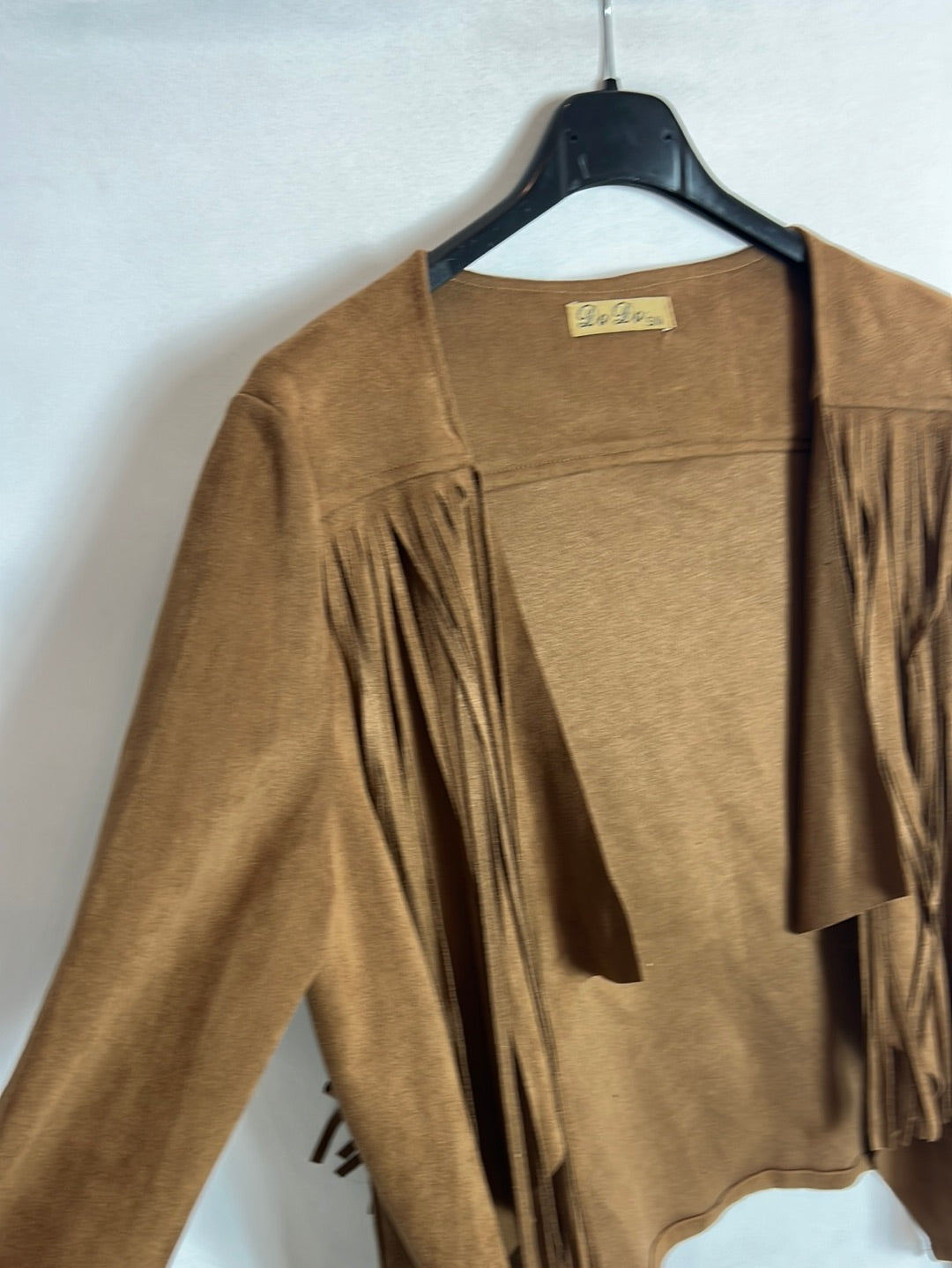 DODO. Chaqueta antelina flecos T.s/m