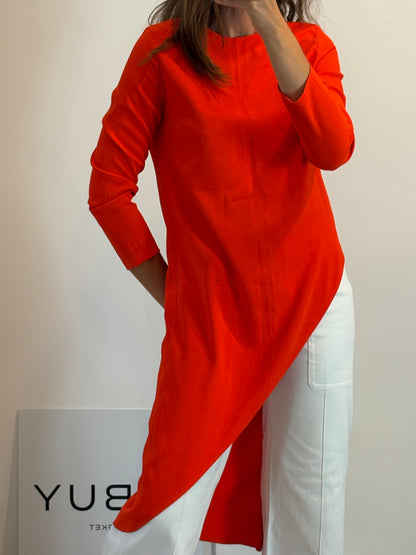 ZARA. Long blouse with asymmetric hem Tl