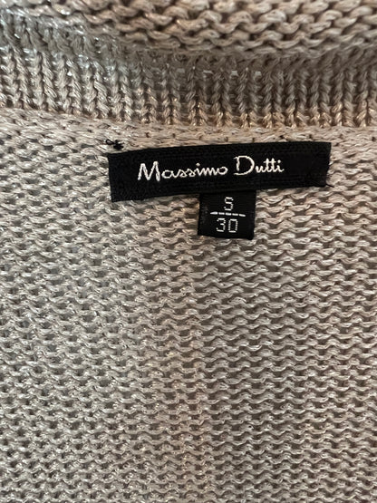 MASSIMO DUTTI. Chaqueta punto beige. T S