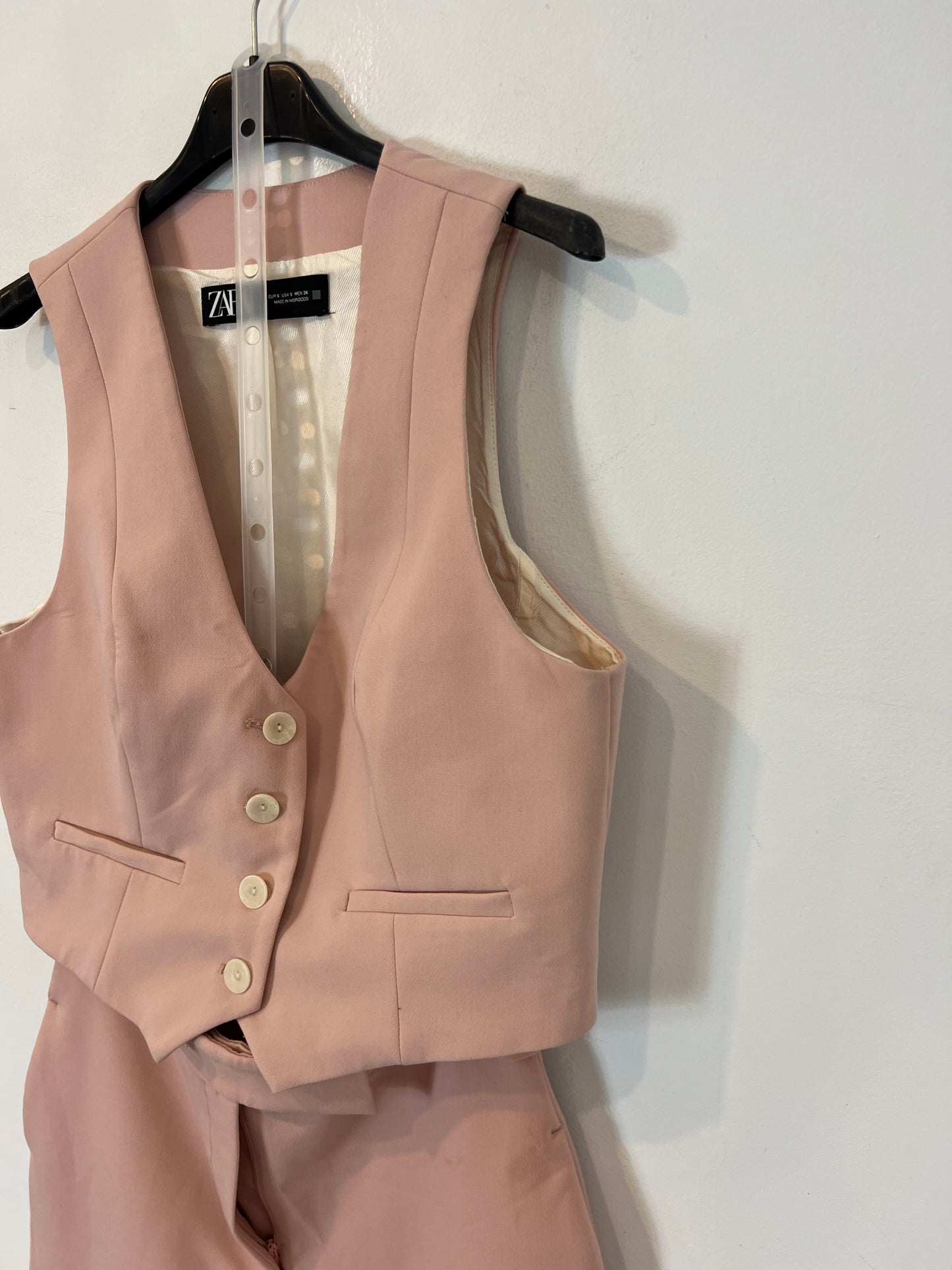 ZARA. Flowing pale pink set. Size XS/S