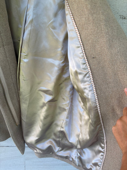 J CREW. Abrigo beige lana. T S