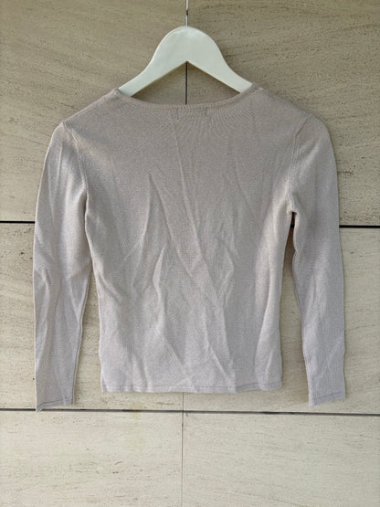 BIMANI. Top punto hilos dorados