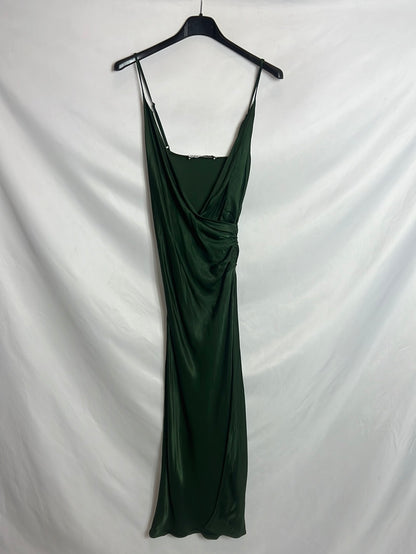 ZARA. Green satin midi dress. Size XS Hibuy market ZARA. Green satin midi dress. Size XS Hibuy market
