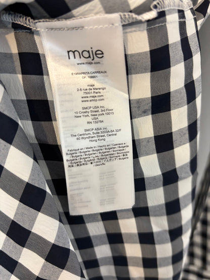 MAJE. Vestido vichy asimetrías