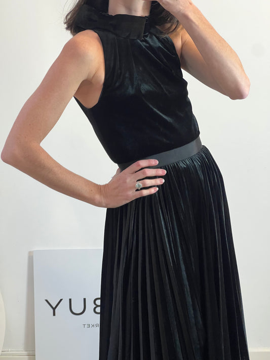 TED BAKER. Vestido terciopelo halter