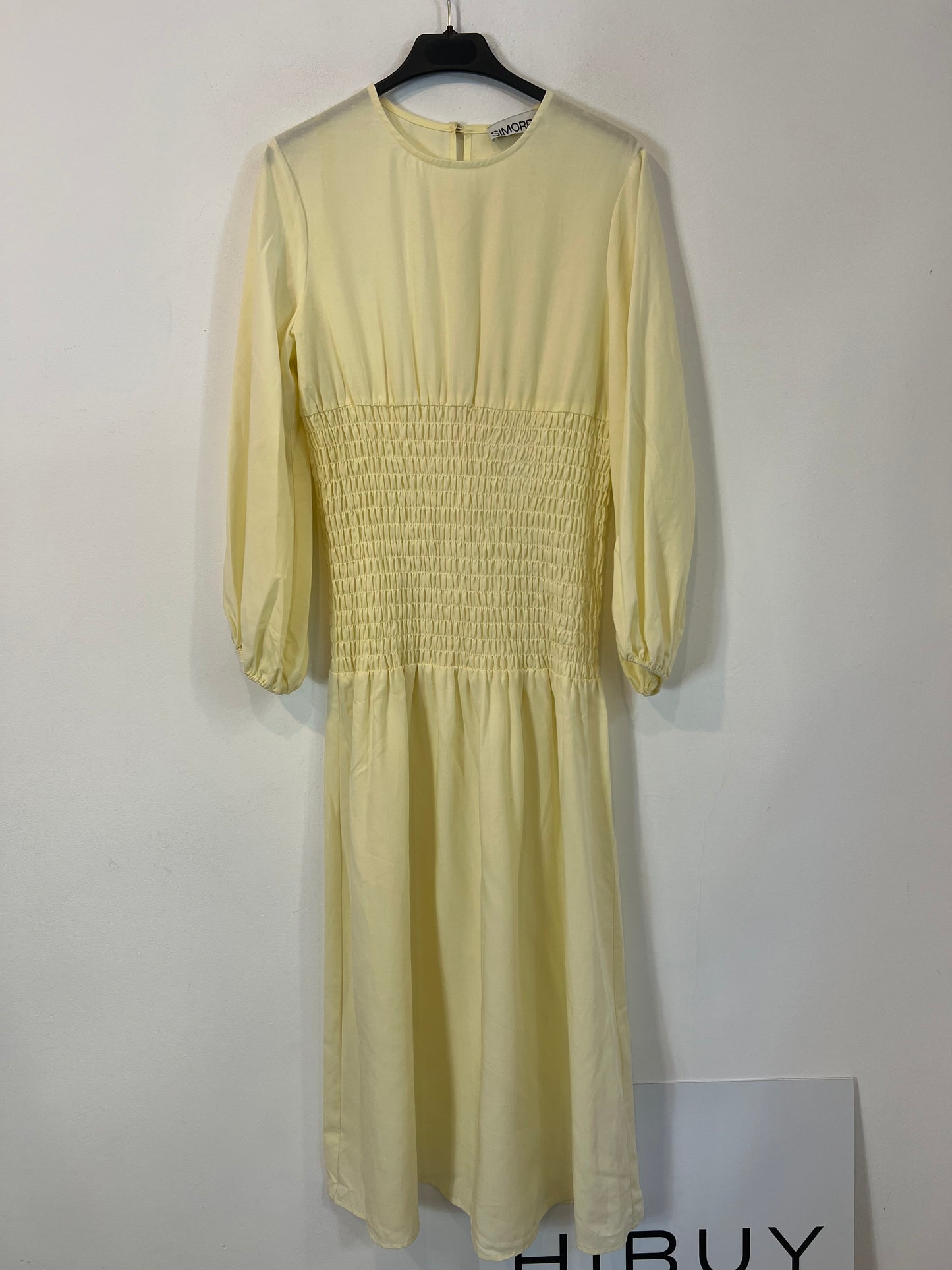 SIMORRA. Vestido amarillo con lino  T.38