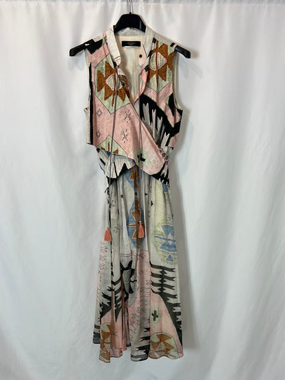 WEEKEND MAxMARA. Double-textured midi dress. TS