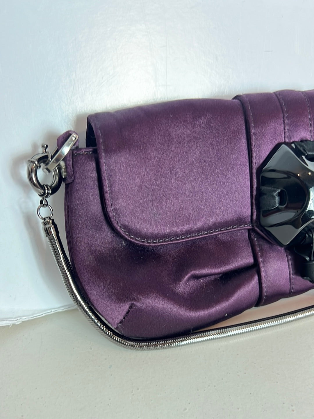 LANVIN. Bolso mini color berenjena