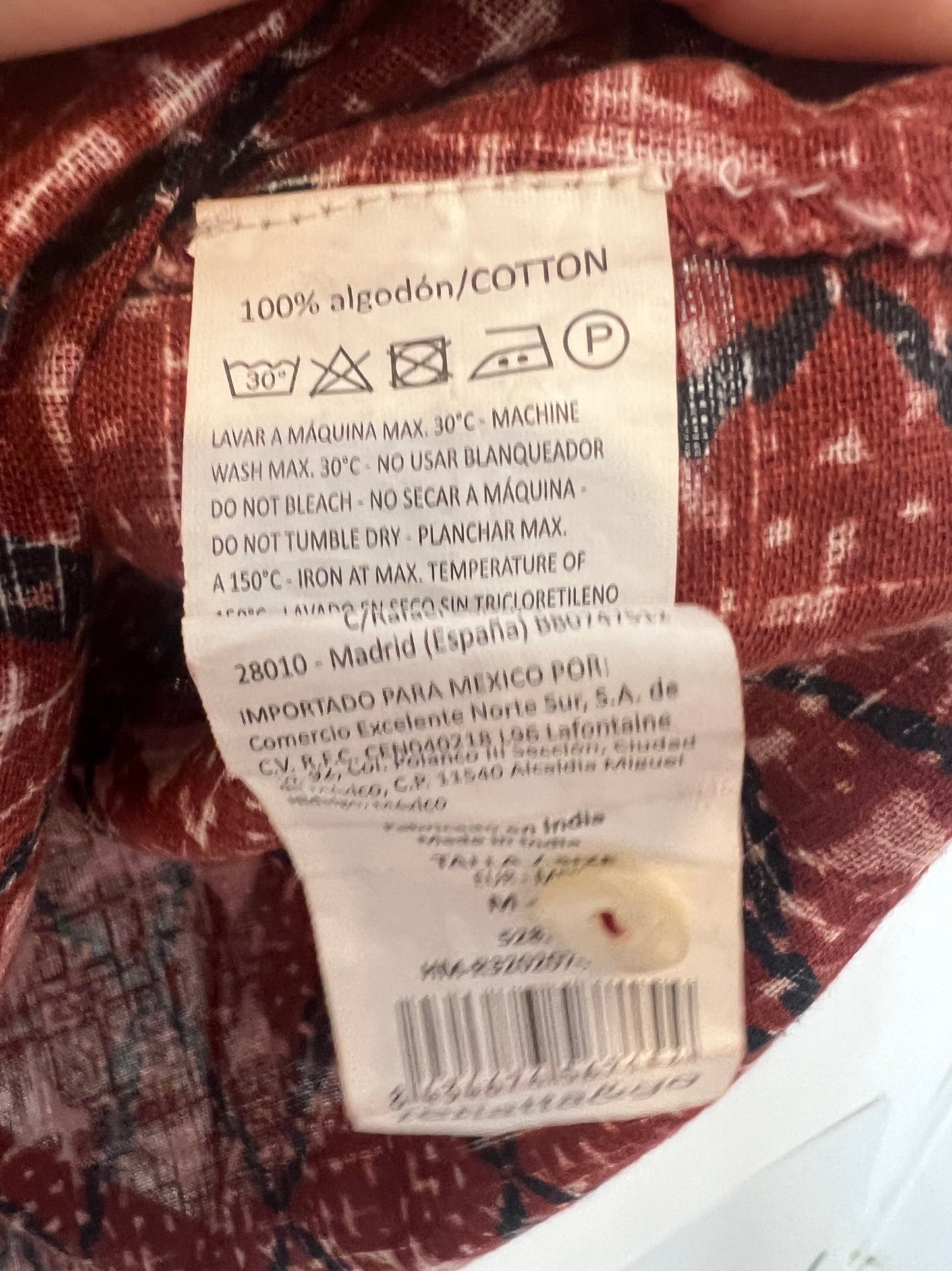 RENATTA&amp;GO. Printed burgundy blouse. TM