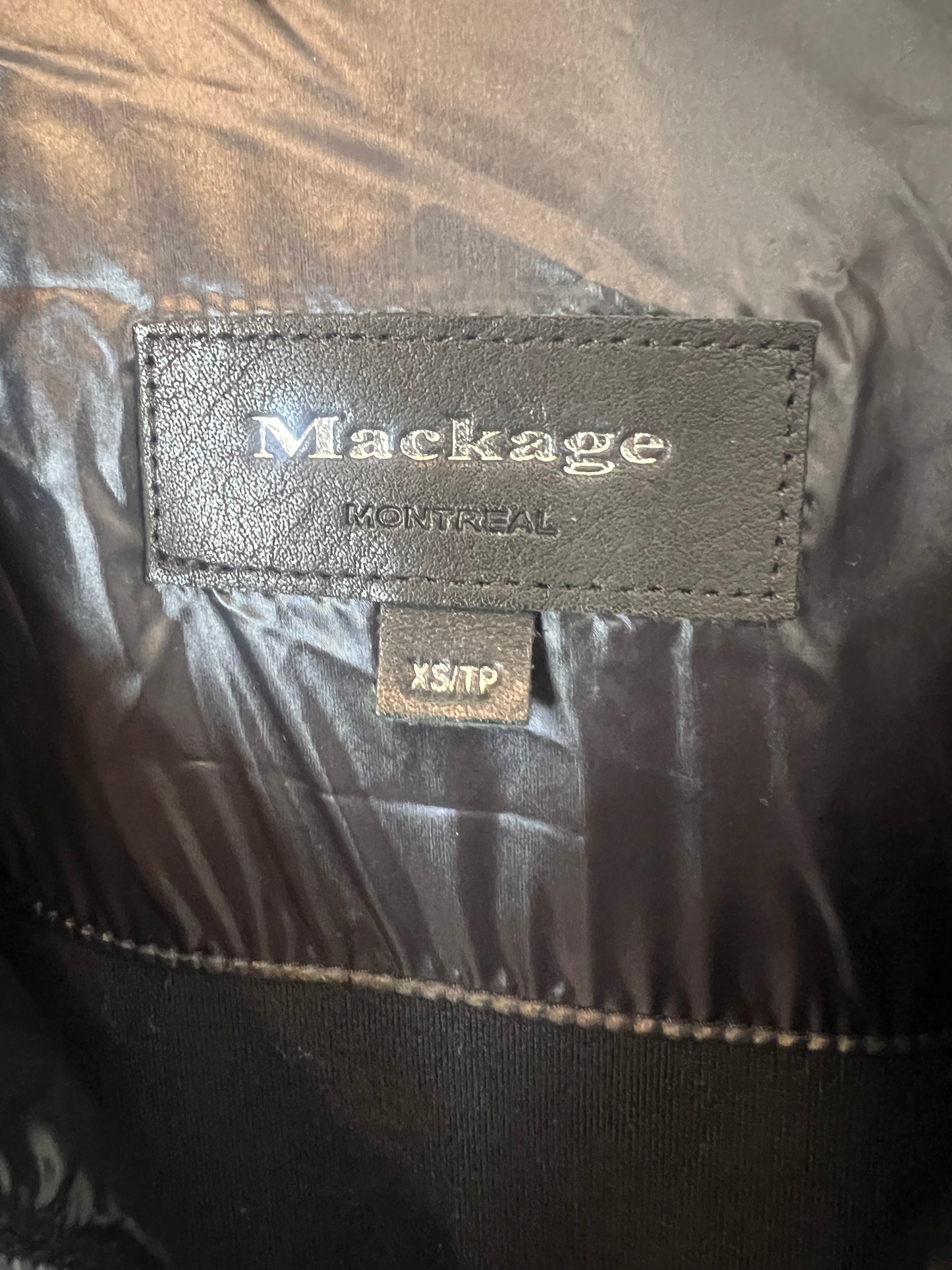 MACKAGE. Black double-textured quilted jacket. XS/S