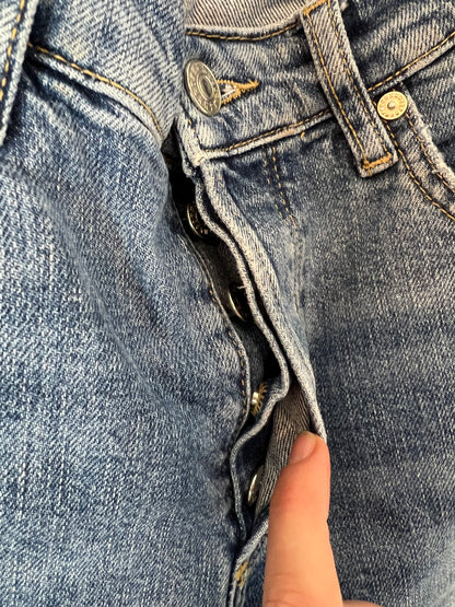 MANGO. Pantalón denim recto claro T.36