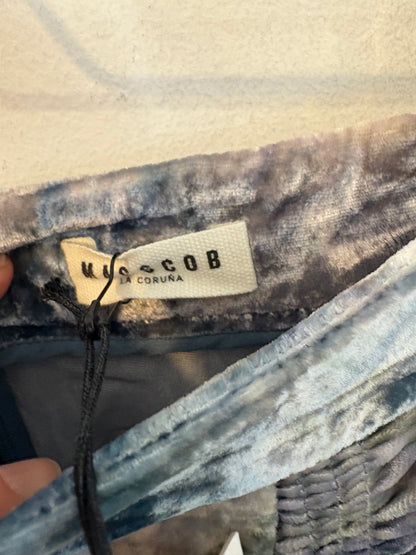 MASSCOB. Falda larga azules con seda