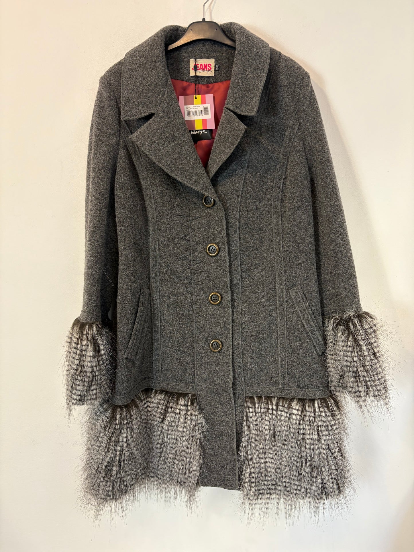 MAROLA. Mustard textured wool skirt. S/M