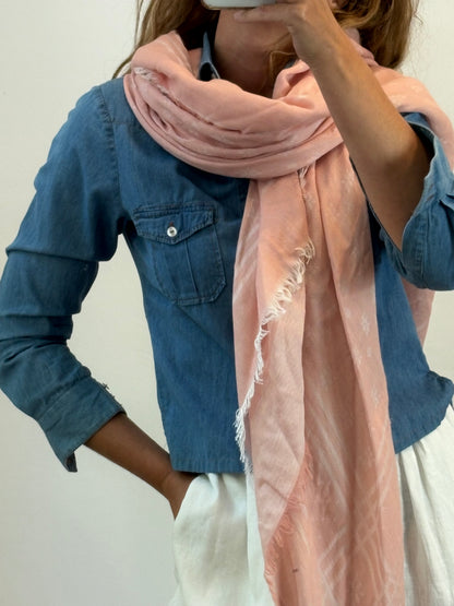 ANINE BING. Pañuelo rosa mezcla