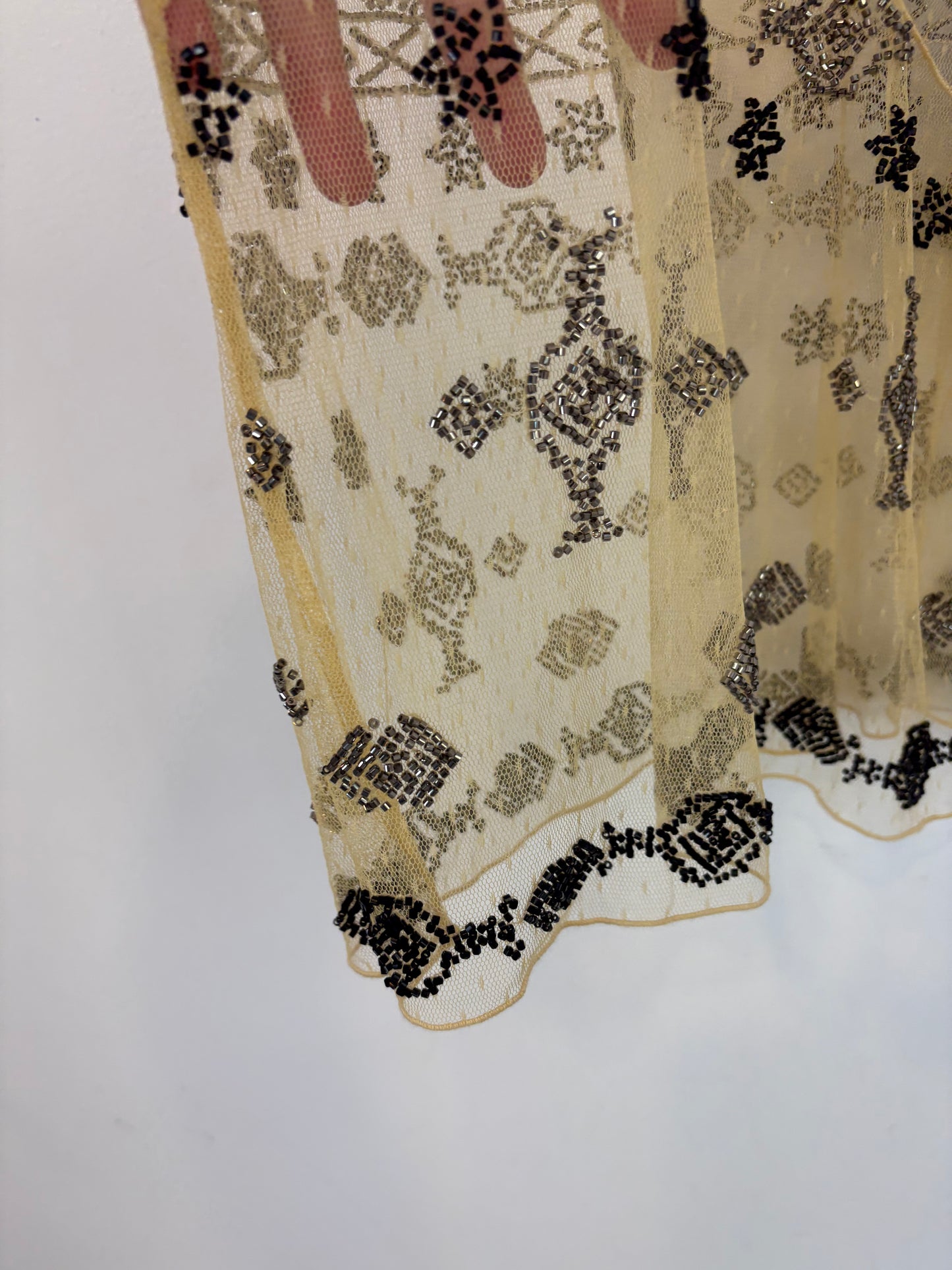 ZARA. Top semitransparente pedrería. T XS