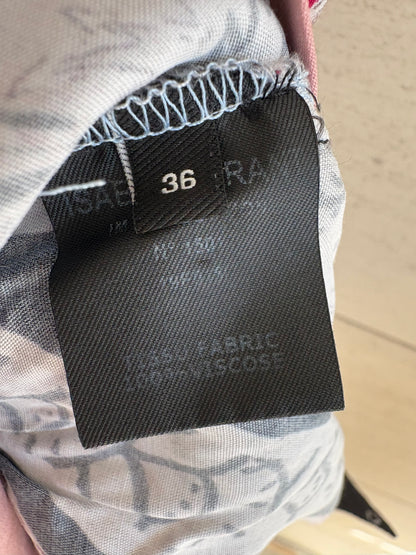 ISABEL MARANT. Top estampado asimétrico volante