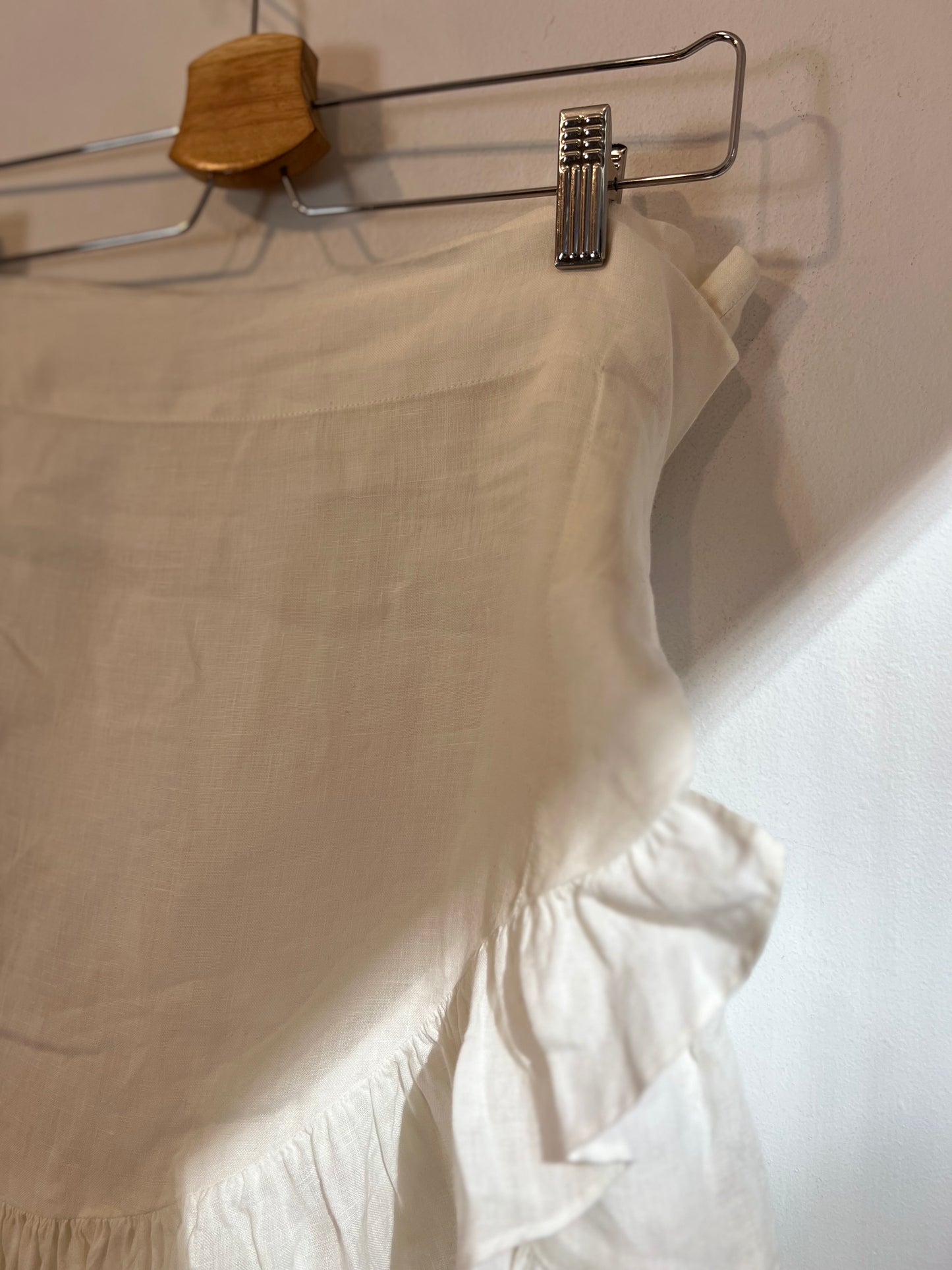 ISABEL MARANT ETOILÉ. White linen skirt T.36