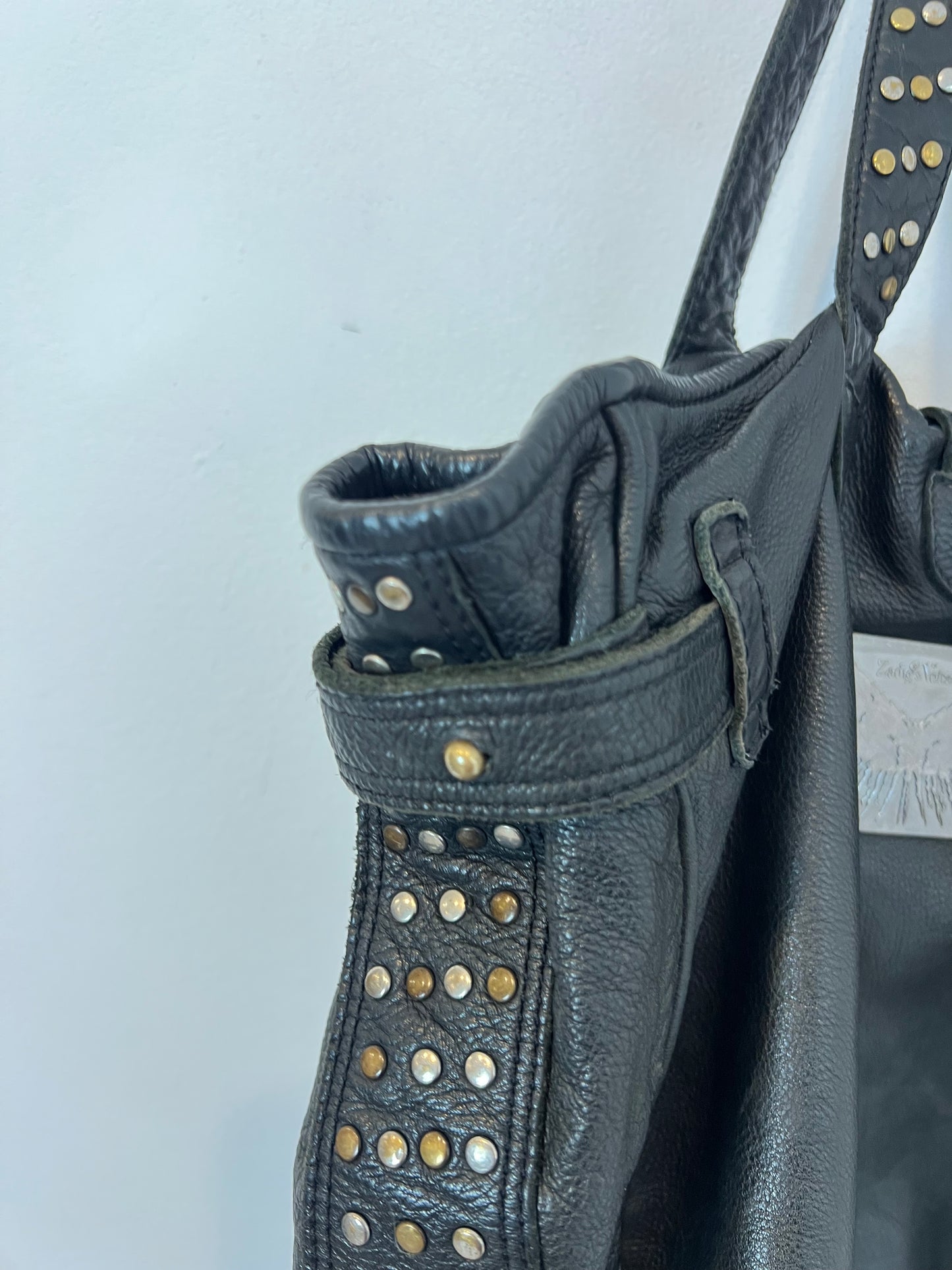 ZADIG&VOLTAIRE. Bolso shopper piel  tachuelas