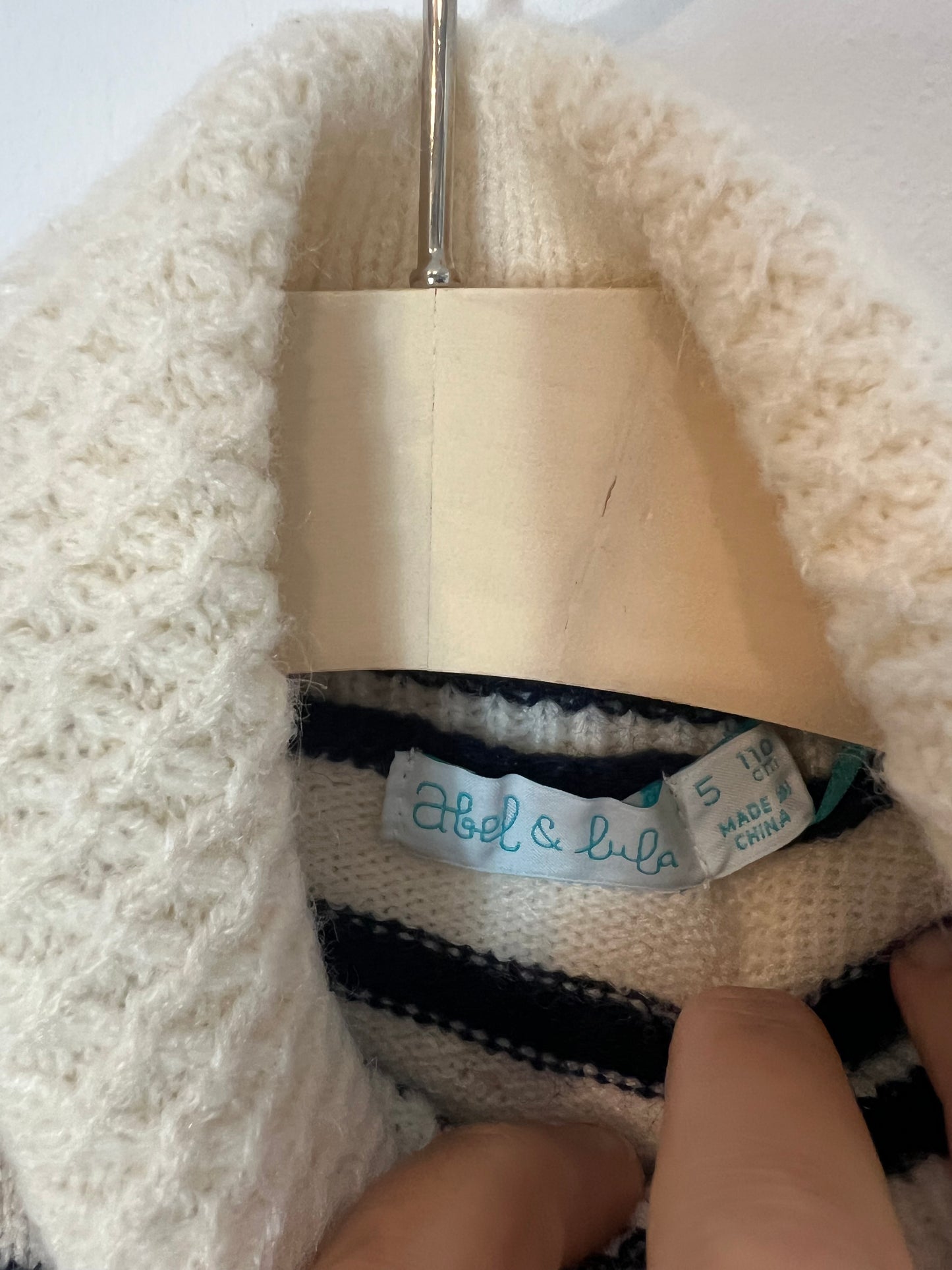 ABEL&LULA. Jersey rayas cuello alto  T.5 años