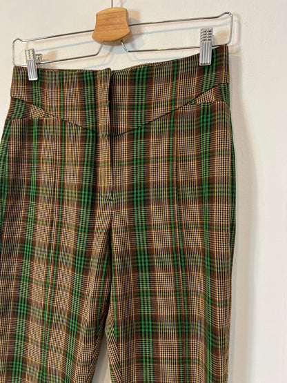 UTERQÜE. Pantalón cuadros aberturas