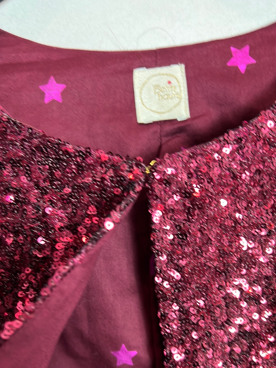 FROM PETITS HAUTS. Pink sequin jacket. T 1(S)
