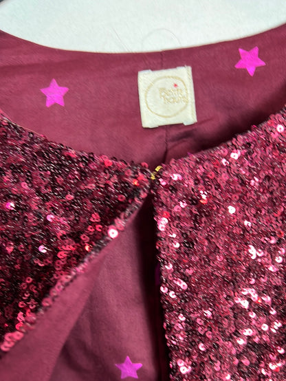 FROM PETITS HAUTS. Pink sequin jacket. T 1(S)