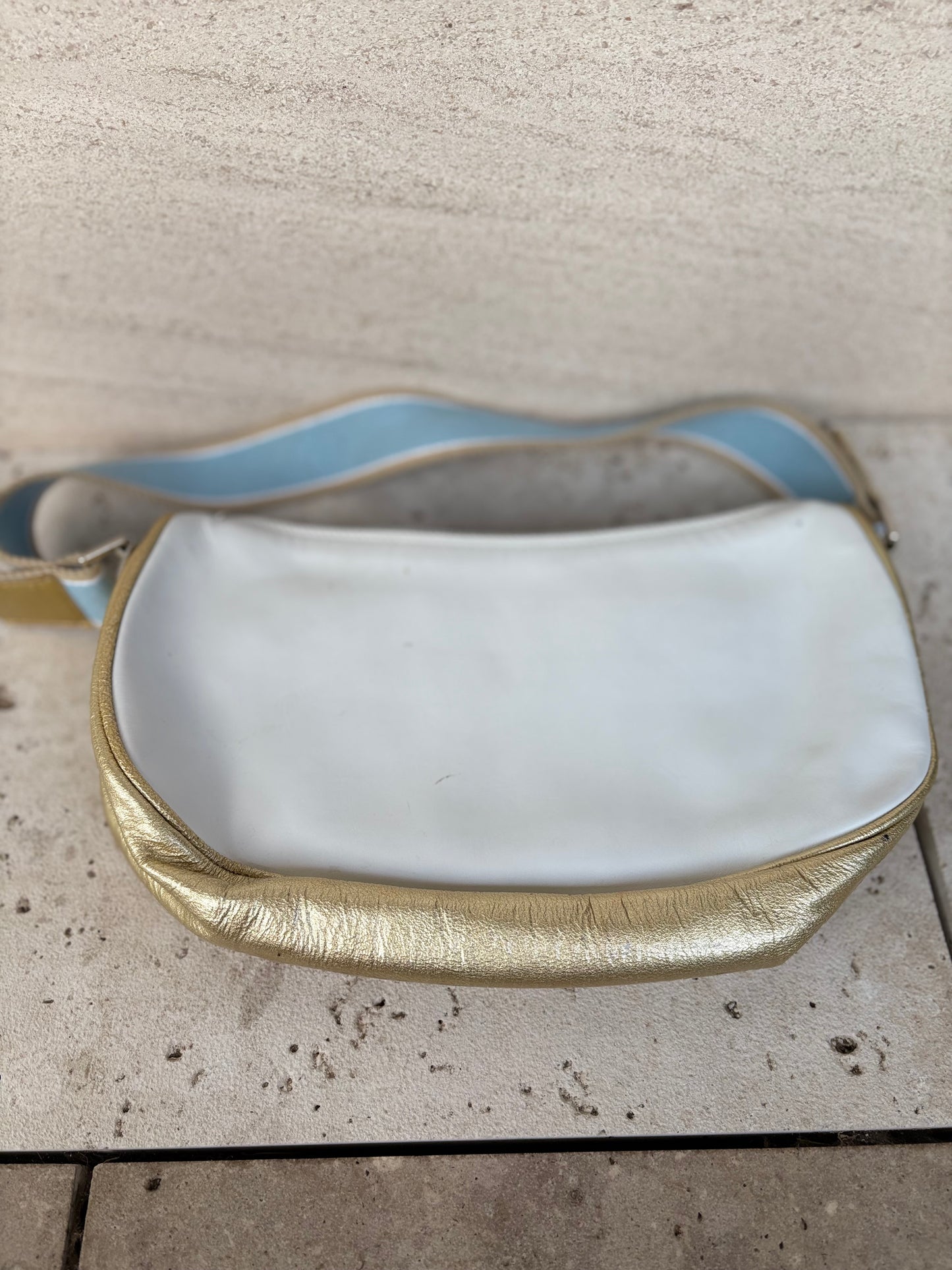 MARCOS LUENGO. Bolso de hombro piel tricolor