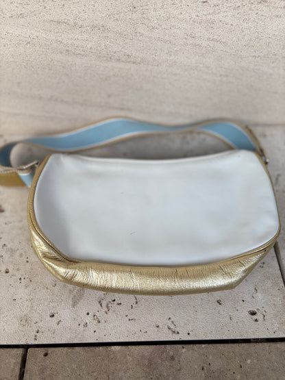 MARCOS LUENGO. Bolso de hombro piel tricolor