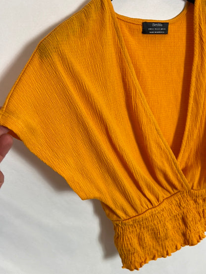 BERSHKA. Top melocotón textura. T XS