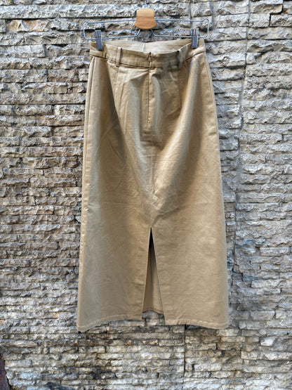 MIU MIU. Falda midi bolsillos T.m