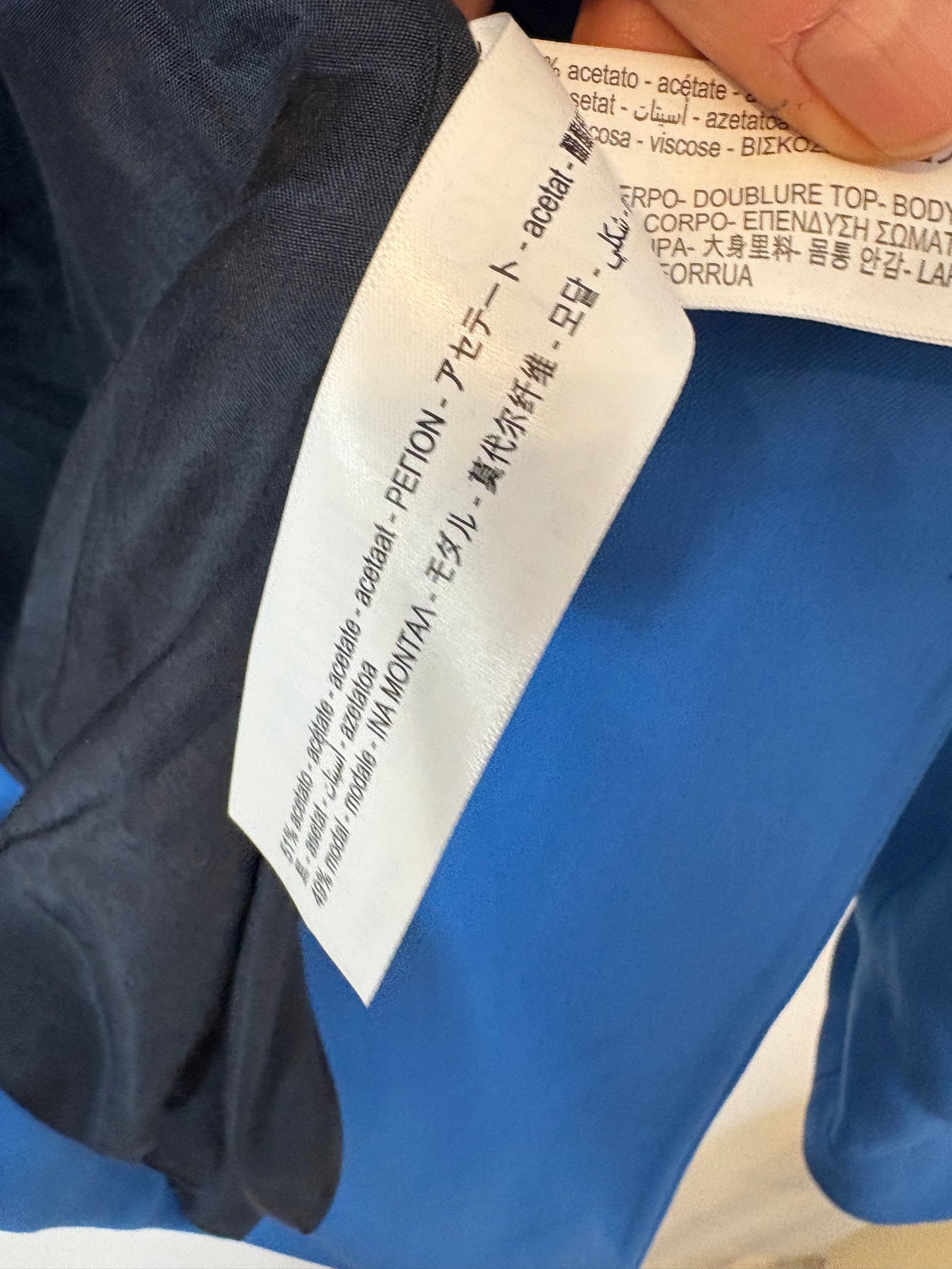 MASSIMO DUTTI. Blazer azul klein