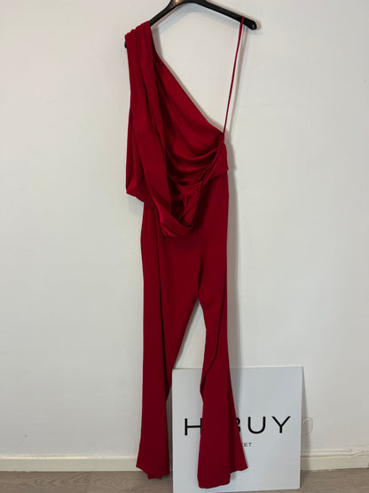 ROBERTO TORRETTA. Mono largo rojo detalle espalda. T M