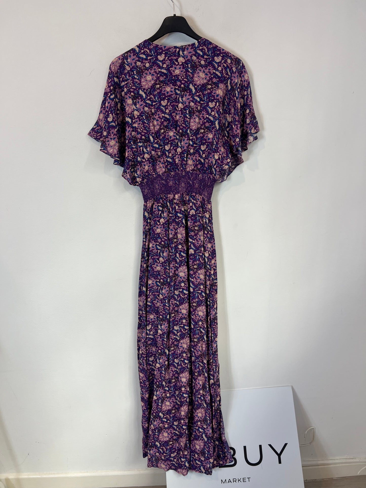 BERENICE. Vestido largo estampado detalle cintura. T 34 (S)