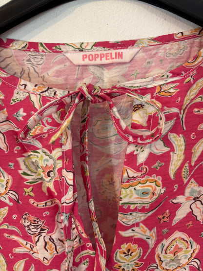 POPPELIN. Vestido largo estampado rosa