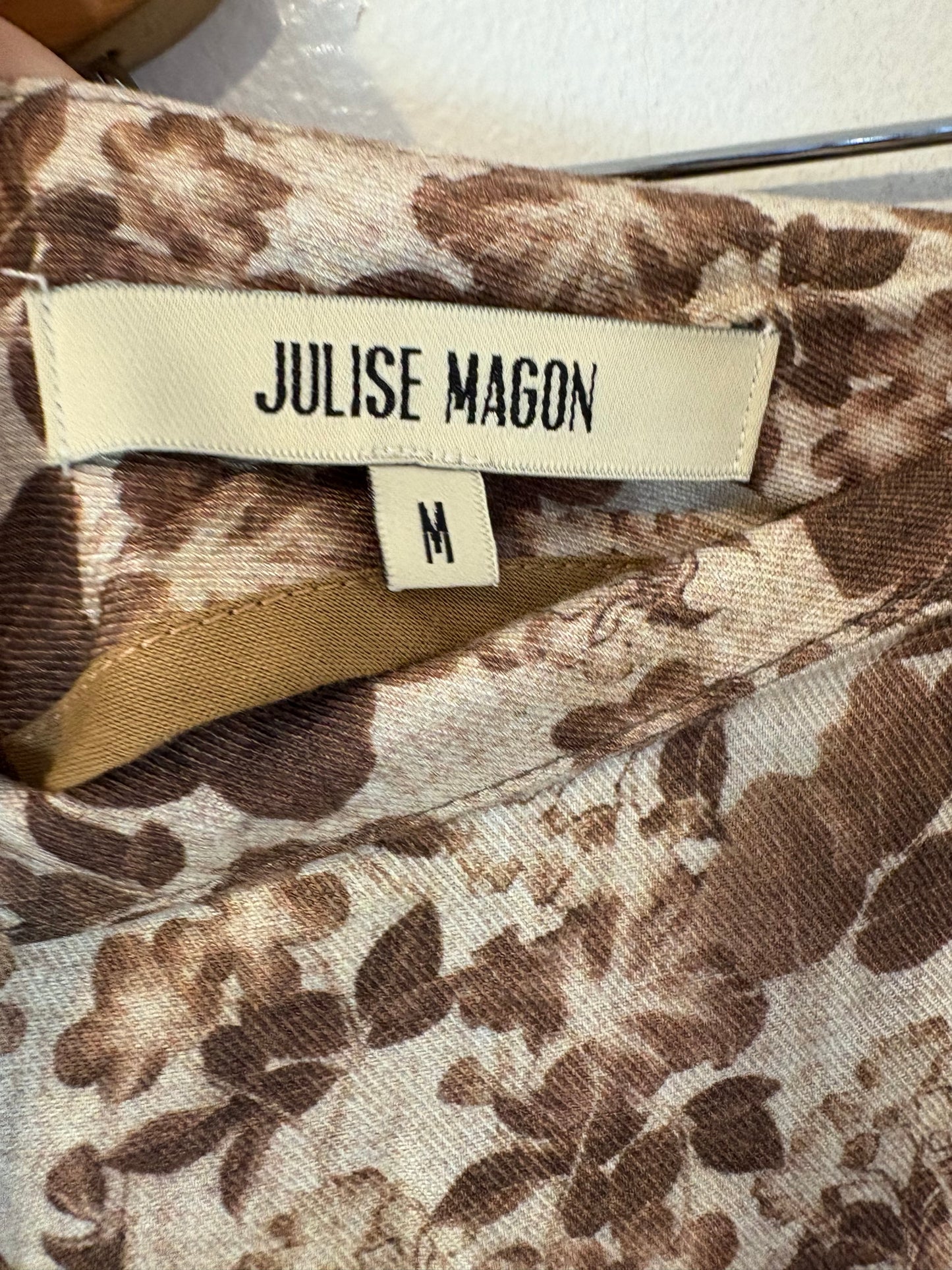 JULISE MAGON. Falda larga estampada abertura