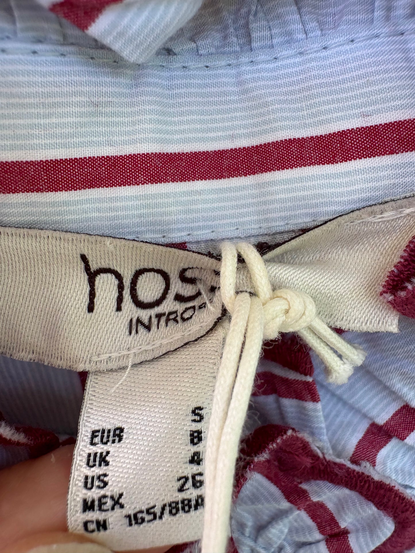 INTROPIA. Camisa raya detalle cuello