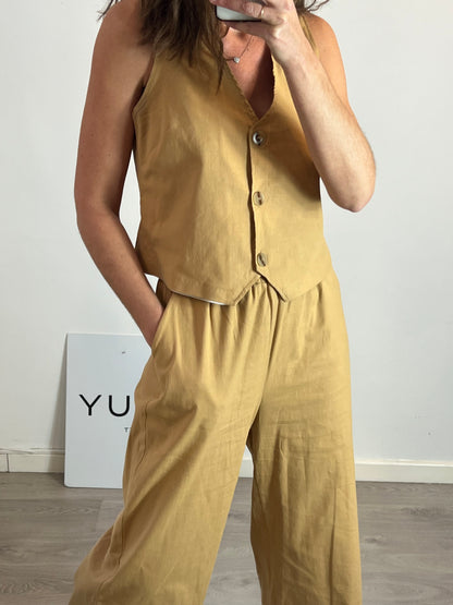 VALENTINA. Total mustard look with cotton Tl (m/l)