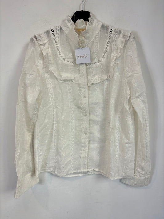 CARLOTA & CO. Blusa blanca bordados