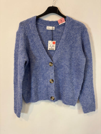 LEFTIES. Heathered blue knit jacket. TS