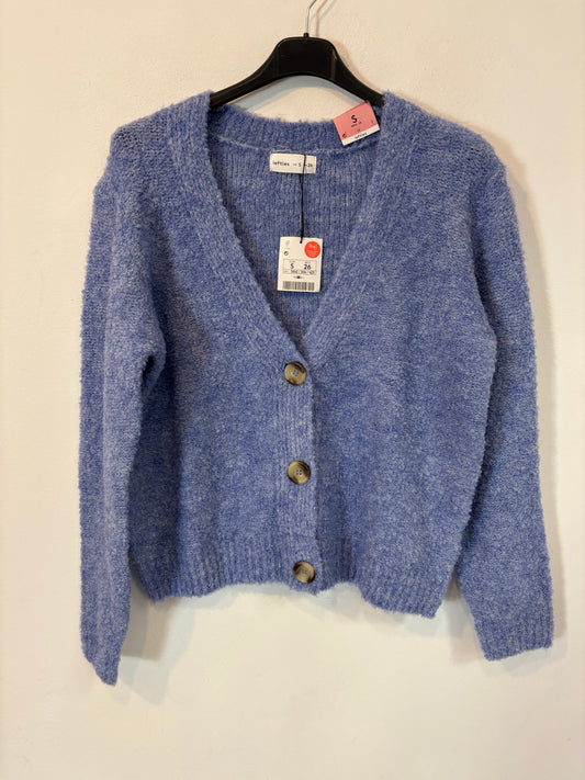 LEFTIES. Heathered blue knit jacket. TS