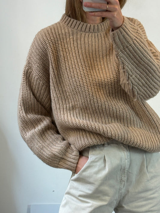 ANINE BING. Jersey beige alpaca