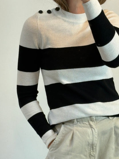 ANINE BING. Jersey fino rayas