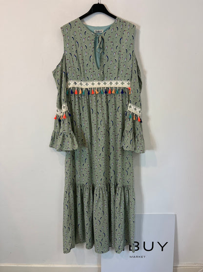 STRENA.vestio verde pájaros T.s