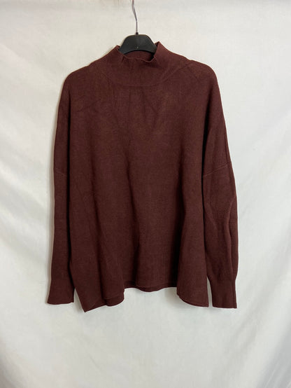 PINPON LILI. Jersey marrón cuello  TU (M)