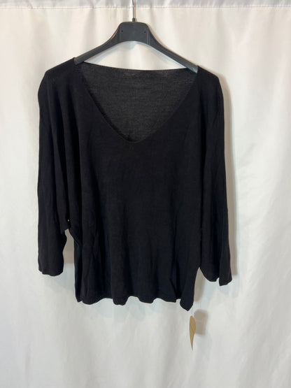 OTRAS. Jersey negro fluido TU(S)